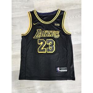 Nike LeBron James #23 Los Angeles Lakers City Edition Black Mamba Jersey Men's M